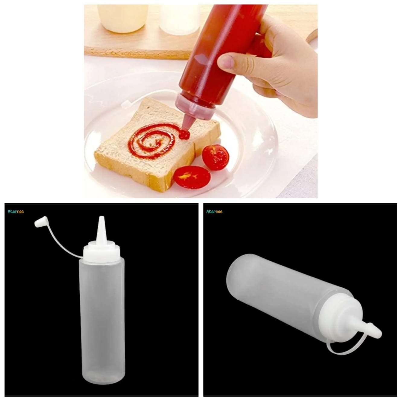 Set of 3 Squeeze Condiment Bottles, Ketchup Mustard Hot Sauces Condiment Bottle, Plastic Squeeze Bottle, Vinegar Condiment Dispenser, Portable Sauce Bottle, Plastic Sauce Container Set of 3 Squeeze Condiment Bottles, Ketchup Mustard Hot Sauces Condiment Bottle, Plastic Squeeze Bottle, Vinegar Condiment Dispenser, Portable Sauce Bottle, Plastic Sauce Container